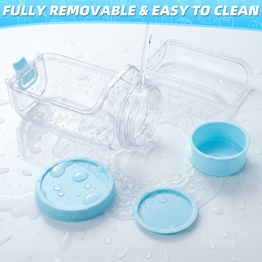 Solunex 2PC Salad Jar with Side Opening – Double-Lock Leak-Resistant Design, Vertical Layering Keeps Salads Fresh, Leak-Proof Salad Jar with Dressing Cup, Durable Salad Container for Lunch, Meal Prep & Work