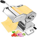 Pasta Maker - 7 Thickness Settings Pasta Roller & 2-in-1 Cutter, Stainless Steel Noodle Maker for Spaghetti, Fettuccine, Ravioli, Lasagna - Includes Hand Crank & Table Clamp